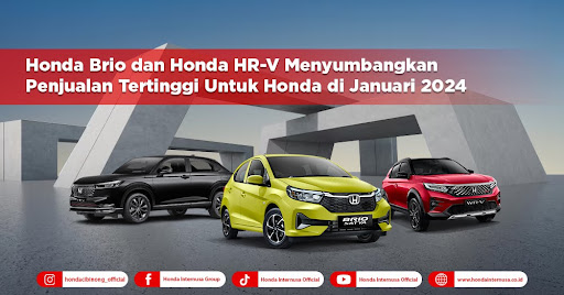 Honda Brio dan Honda HR-V Menyumbangkan Penjualan Tertinggi Untuk Honda di Januari 2024