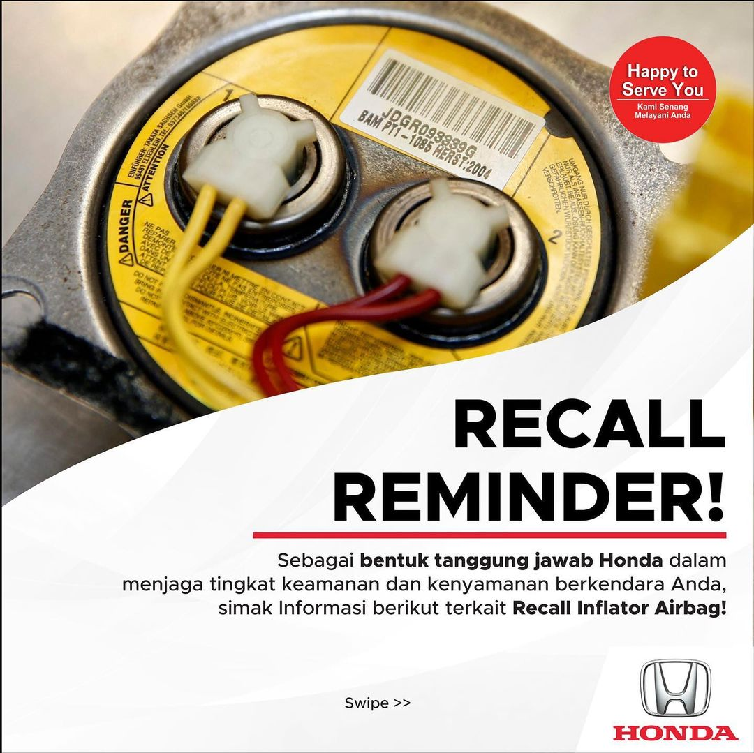 Honda Umumkan Recall, Brio dan CR-V Termasuk