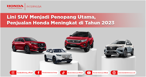 Lini SUV Menjadi Penopang Utama, Penjualan Honda Meningkat di Tahun 2023